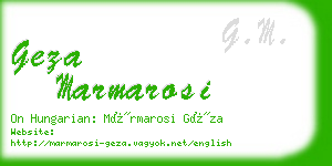 geza marmarosi business card